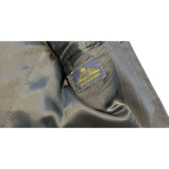 VINTAGE Brooks Brothers Blazer Men's Size 42S Gray Pinstripe Suit Jacket Preppy - Picture 4 of 9